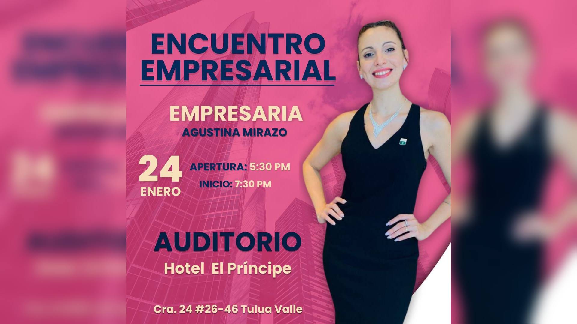 Encuentro empresarial y seminario en Tuluá, hotel El Príncipe